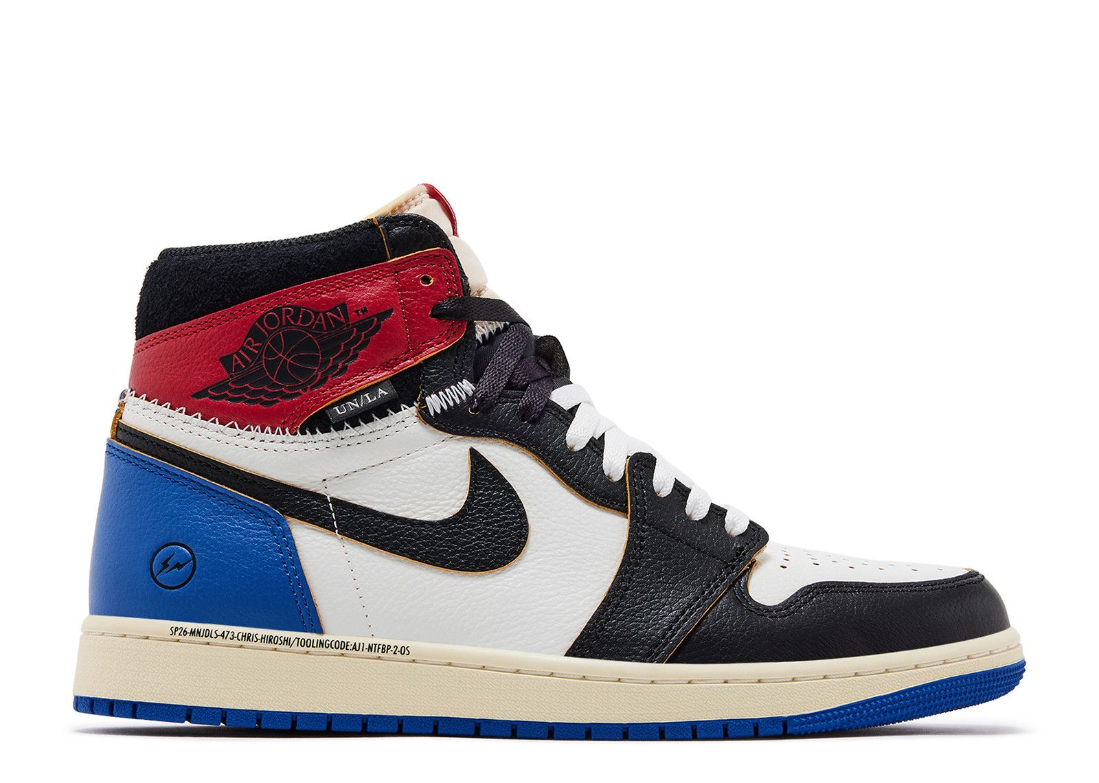 Air Jordan 1 Retro High OG SP Fragment x Union LA Varsity Red Sport Royal - immagine 2