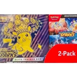 2025 Pokémon - Scarlet & Violet Surging Sparks Elite Trainer Box & Booster Bundle Costco 2-Pack (ENG)