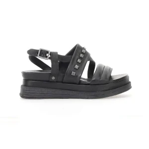 A.S.98 A15035 Donna Sandali In Pelle Con Fibbia