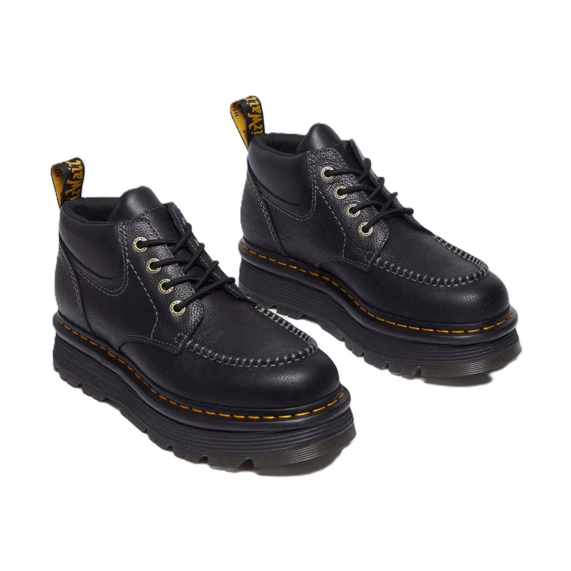 Dr. Martens Zebzag 4 Eye Uomo Stivali Stringati In Pelle - immagine 5