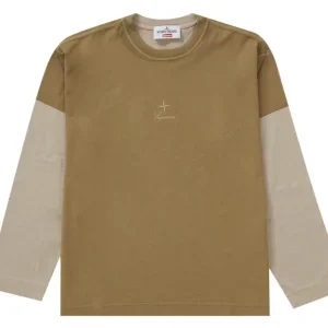 Stone Island x Supreme Long Sleeve T-shirt Brown