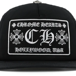 Chrome Hearts CH Hollywood Trucker Hat Black/Black
