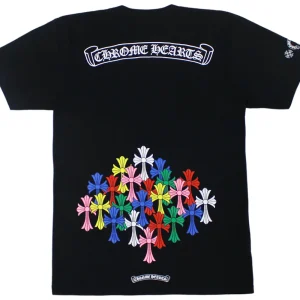 Chrome Hearts Multi Color Cross T-shirt Black