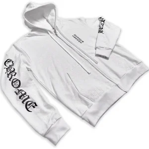 Chrome Hearts Plus Cross All Over Print Zip Up Hoodie White