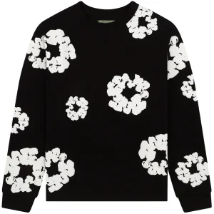 Denim Tears Long Sleeve Cotton Wreath T-shirt Black