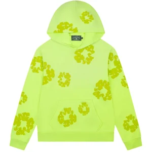 Denim Tears Mono Cotton Wreath Hoodie Neon Green