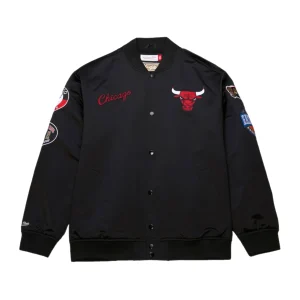 Chicago Bulls Black Out Full-Snap Varsity Jacket
