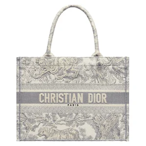 Borsa media Dior Book Tote Ecru and Gray