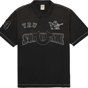 Supreme True Religion Applique Polo Black