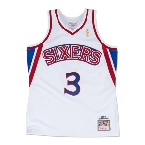 SWINGMAN JERSEY 76ERS IVERSON WHITE