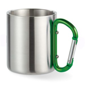 Tazza in metallo con moschettone