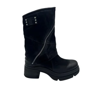 A.S.98 A89228 Donna Stivaletto In Pelle Con Borchiette