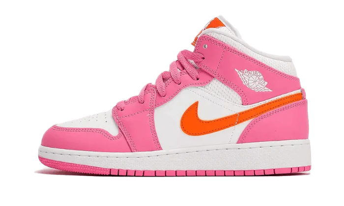 Air Jordan 1 Mid Pinksicle Safety Orange - immagine 2