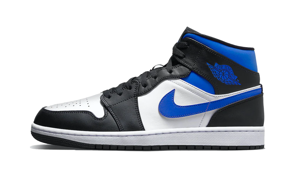 Air Jordan 1 Mid White Black Racer Blue - immagine 2