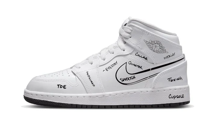Air Jordan 1 Mid Schematic - immagine 2