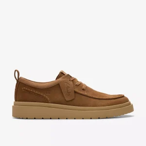 Clarks Polden Moc Uomo Scarpe Stringate In Suede E Canvas Casual