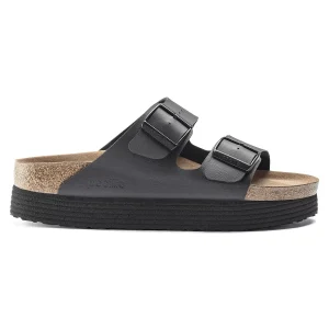 Birkenstock Arizona Grooved Vegan Platform Donna Sandalo In Birko-Flor