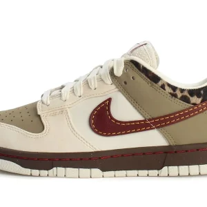 Nike Dunk Low Retro Khaki Team Red Pearl White
