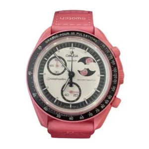 Swatch x Omega Bioceramic Moonswatch Mission to the Pink Moon SO33P700