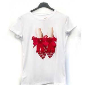 t shirt donna particolari