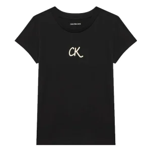 Calvin Klein Jeans Glitter Slim Fit T-Shirt Junior